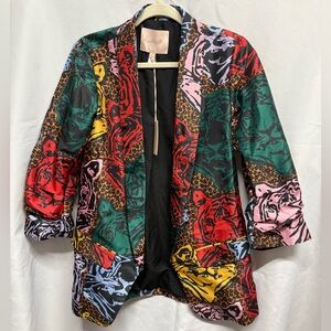 Hutch Multicolor Animal Print Blazer